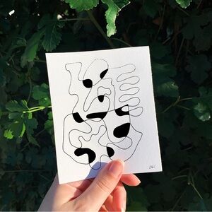 Picasso inspired abstract shapes art